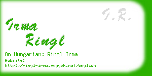 irma ringl business card